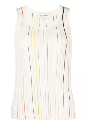 Sonia Rykiel striped cotton-blend tank top - Neutrals