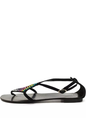 Giuseppe Zanotti Vintage crystal-embellished sandals - Black