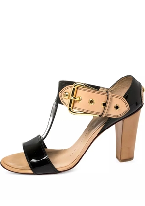 Giuseppe Zanotti Vintage 90mm patent-leather block-heel sandals - Black