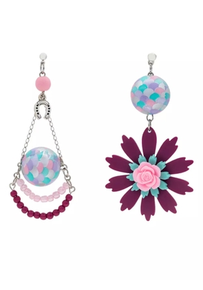 Amir Slama Bijoux flower-motif drop earrings - Purple