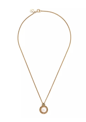 Christian Dior Pre-Owned pearl-pendant necklace - Gold