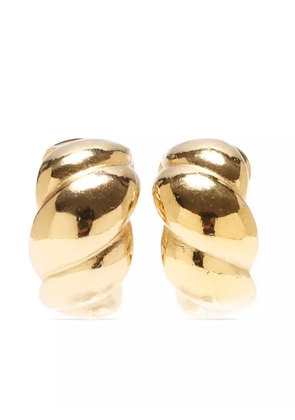Christian Dior Pre-Owned 1990s twisted clip-on earrings - Gold