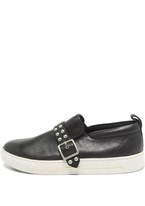 Marc Jacobs Vintage buckle-embellished leather sneakers - Black