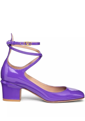 Valentino Garavani Tan-Go 70mm patent leather pumps - Purple