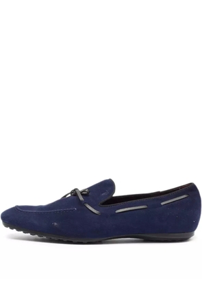 Tod's Vintage suede boat shoes - Blue