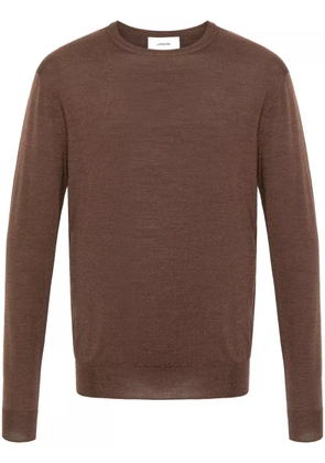 Lardini crew neck wool-blend jumper - Brown