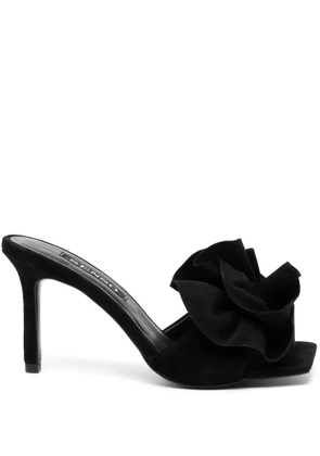 Senso Harlow 100mm floral-appliqué mules - Black