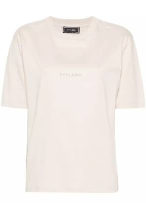 STYLAND logo-print organic cotton T-shirt - Neutrals