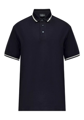 Emporio Armani contrast-trim polo shirt - Blue