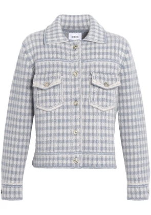 Barrie gingham cashmere-blend jacket - Grey