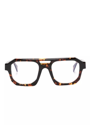 Kuboraum K33 square-frame glasses - Brown