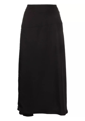 Jil Sander off-centre zip-fastening midi skirt - Black