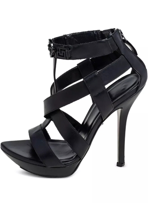Versace Pre-Owned 130mm platform strappy sandals - Black