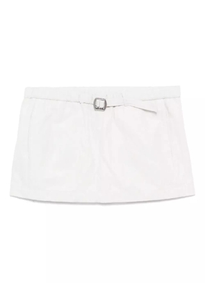 Christopher Esber crushed belted mini skirt - Neutrals