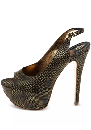 Gina 140mm textured sandals - Brown