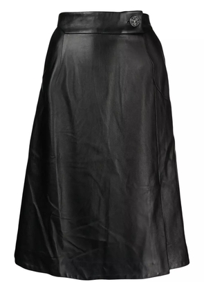 SHIATZY CHEN leather midi skirt - Black