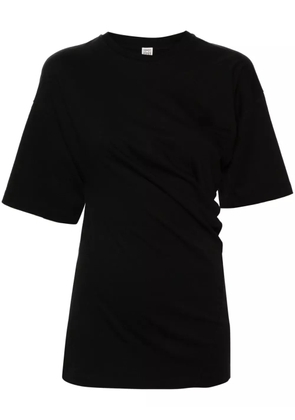 TOTEME asymmetric organic cotton T-shirt - Black