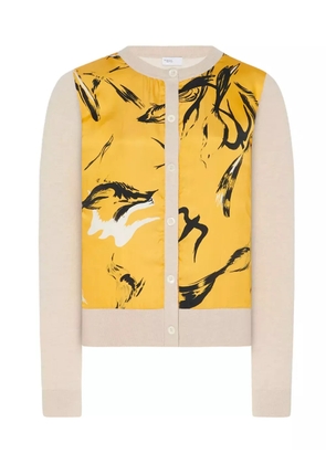 Rosetta Getty bird-print cardigan - Yellow