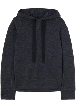 Jil Sander drawstring wool hoodie - Black