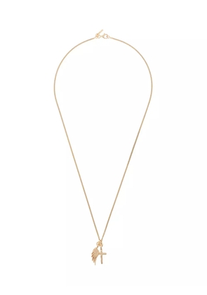 Emanuele Bicocchi cross wing pendant necklace - Gold