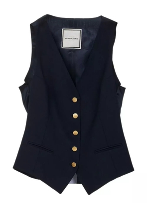 Tagliatore gold-button sleeveless waistcoat - Black