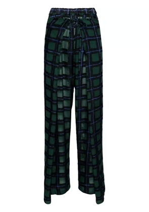 Henrik Vibskov check-pattern straight trousers - Black