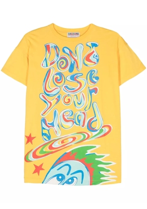 Missoni Pre-Owned 1990s text-print cotton T-shirt - Yellow