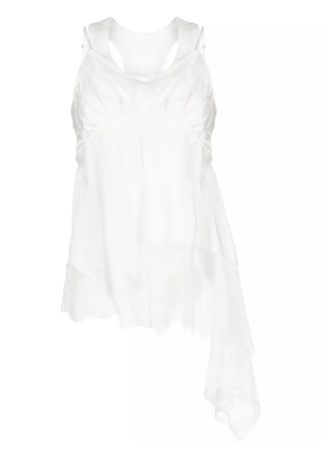 Goen.J lace-trimmed double-layer camisole - White