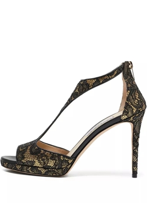 Jimmy Choo Pre-Owned 115m lace sandals - Black