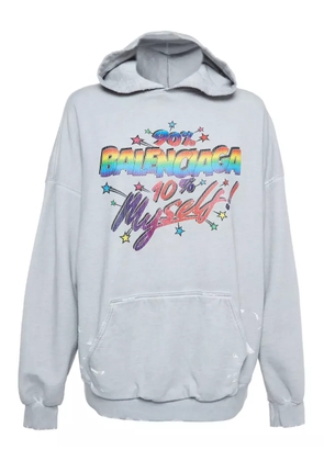 Balenciaga Pre-Owned graphic-print hoodie - Grey