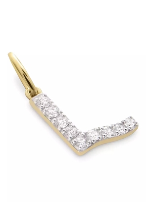 Monica Vinader 14kt yellow gold L laboratory-grown diamond charm