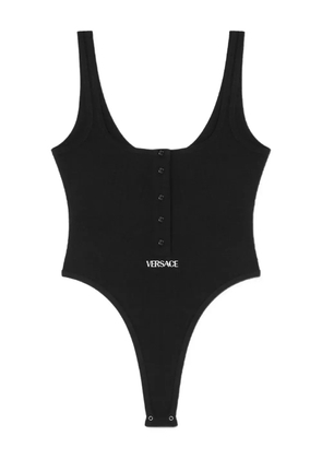 Versace Logo ribbed bodysuit - Black