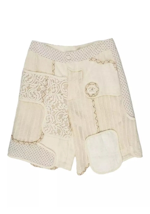 COMMUNS patchwork shorts - White