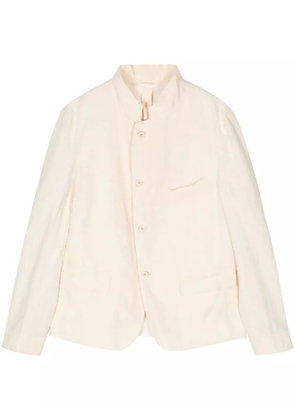 Forme D'expression crinkled-finish button-up shirt jacket - Neutrals