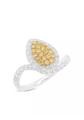 HYT Jewelry 18K gold and platinum yellow and white diamond ring