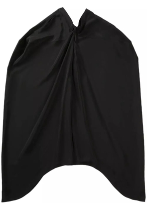 YANGKEHAN silk draped maxi skirt - Black