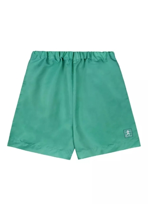 Sporty & Rich logo-patch running shorts - Green