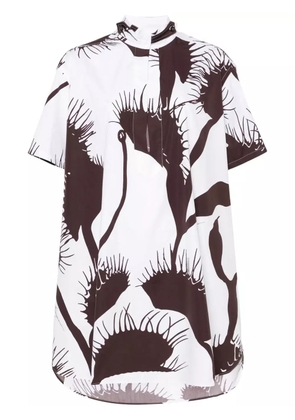 Ferragamo Cropped Venus print kaftan - Brown