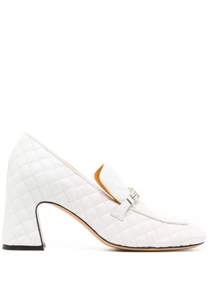 Madison.Maison 70mm quilted leather pumps - White
