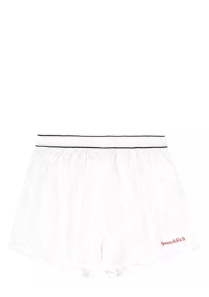 Sporty & Rich logo-print runner shorts - White