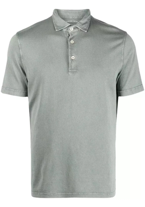 Fedeli short-sleeved cotton polo shirt - Green