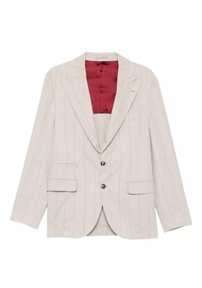 Brunello Cucinelli pinstripe blazer - Neutrals