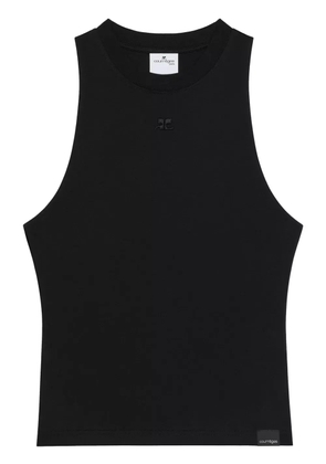 Courrèges appliqué tank top - Black