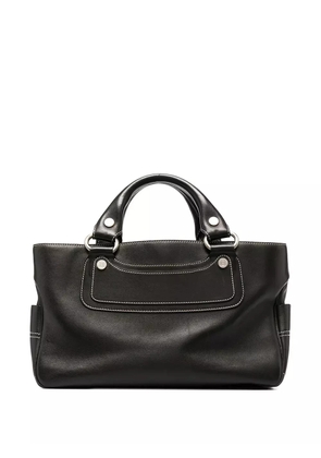 Celine Pre-Owned pre-owned contrast stitching tote bag - Black