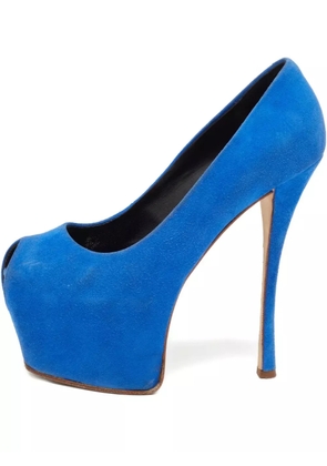 Giuseppe Zanotti Vintage 150mm suede heeled pumps - Blue