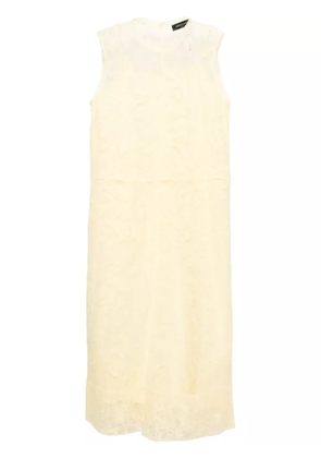 Fabiana Filippi sleeveless lace midi dress - Yellow