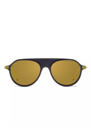 Thom Browne Eyewear pilot gold-detail sunglasses - Blue