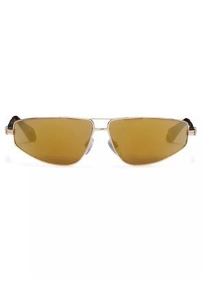 Palm Angels Eyewear Clavey rectangle-frame sunglasses - Gold