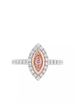 HYT Jewelry rose gold and platinum diamond ring - Silver