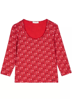 Celine Pre-Owned 1990-2000s Macadam stretch-cotton T-shirt - Red